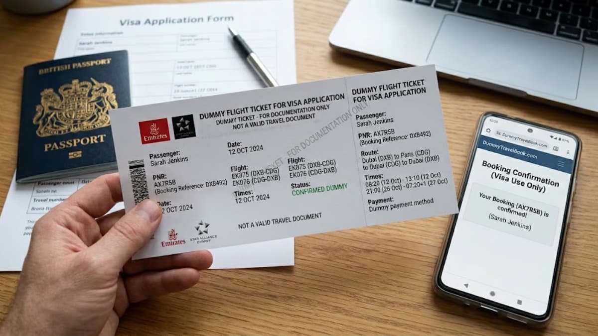 Online dummy ticket booking for visa travel documentation