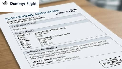 Dummy air ticket for visa instant and embassy approved