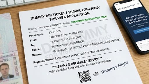 Dummy air ticket for visa instant and reliable service