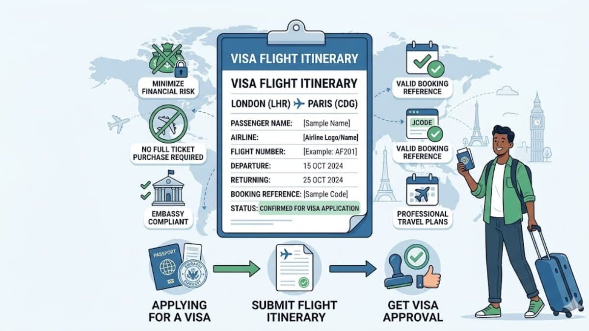 Dummy flight ticket free guide - get visa flight itinerary